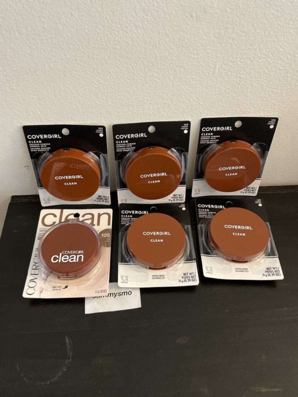 Covergirl Clean Normal Skin Pressed Powder # 105 Ivory, WITH TALC- x6